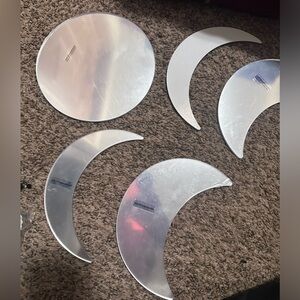 Silver Moon Phase Wall Decor Set